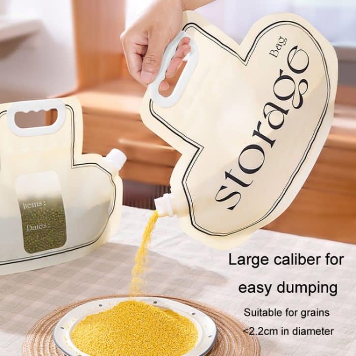Getreideaufbewahrungstasche, Küchen-Lebensmittelqualität, Reis, Weizen, Bohnen, Anti-Schimmel-Tasche, trockenes Gemüse, versiegeltes Vorratsglas – Bild 5