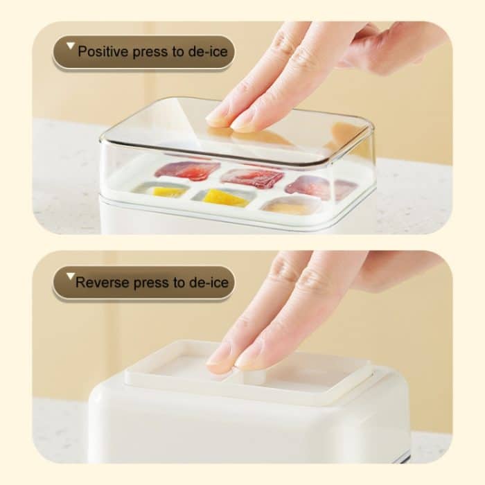 Mini-Pressetyp Eiswürfelform Lebensmittel Silikon 6 Würfel Einfach zu lösen Haushaltseis am Stiel Herstellungsbox – Bild 9