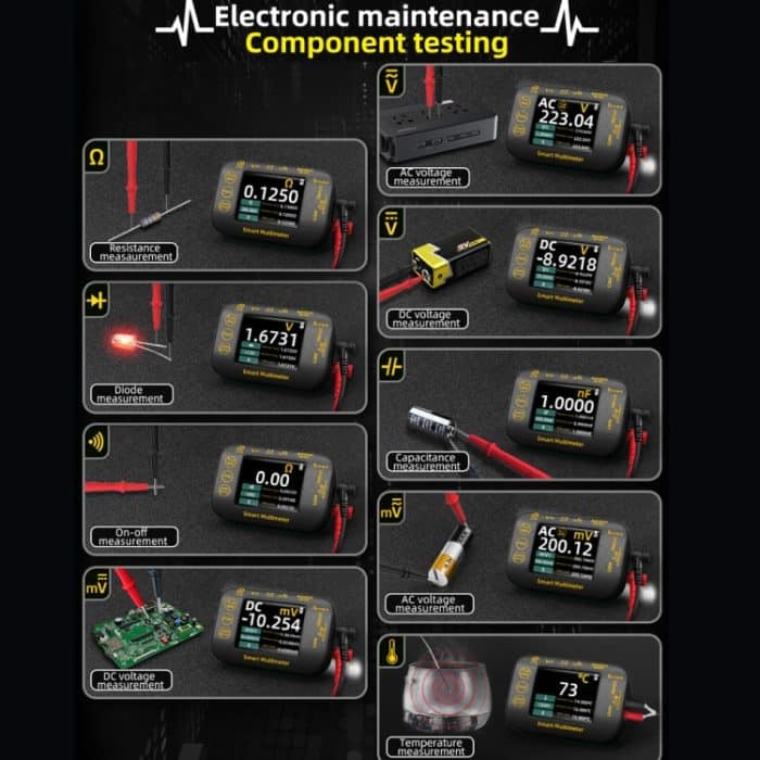 Hochpräzises Digitalmultimeter Tragbares Desktop-Multimeter mit buntem Bildschirm und 20.000 Zeichen, S40 – Bild 13