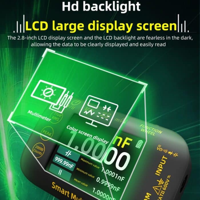 Hochpräzises Digitalmultimeter Tragbares Desktop-Multimeter mit buntem Bildschirm und 20.000 Zeichen, S40 – Bild 6