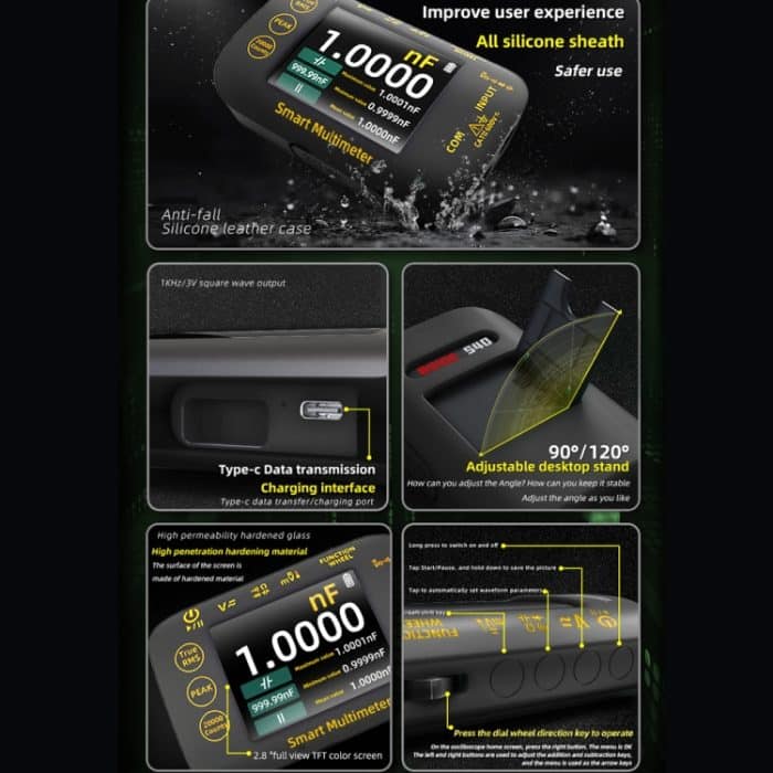 Hochpräzises Digitalmultimeter Tragbares Desktop-Multimeter mit buntem Bildschirm und 20.000 Zeichen, S40 – Bild 10