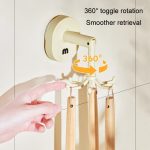 Saugnapf 6 Krallen rotierende Haken Wand montiert Spachtel Löffel Aufhänger kein Punch Küchengeschirr Lagerregal – Bild 8