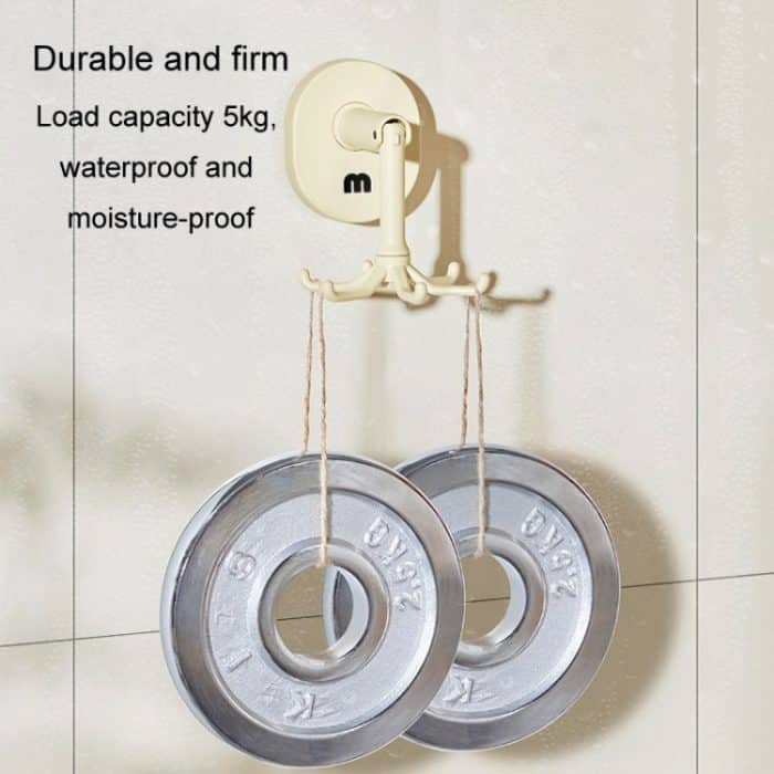 Saugnapf 6 Krallen rotierende Haken Wand montiert Spachtel Löffel Aufhänger kein Punch Küchengeschirr Lagerregal – Bild 10