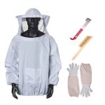 4-in-1 Anti-Bienen-Kleidung + Schaber + Bienenbürste + Anti-Bienen-Handschuhe Imkerset