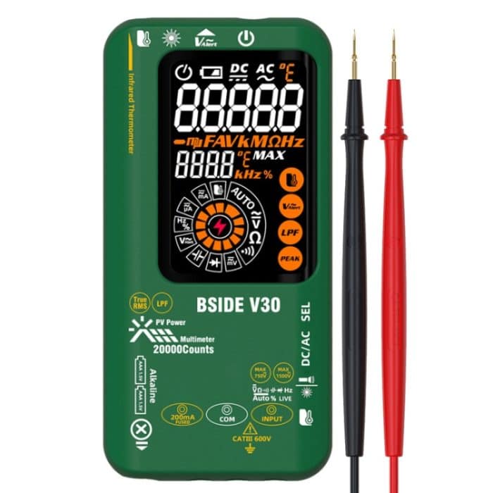 TBD0605570201.jpg Intelligentes PV-Multimeter mit buntem Bildschirm, Infrarot-Thermometer, V30 (Green) – Bild 1