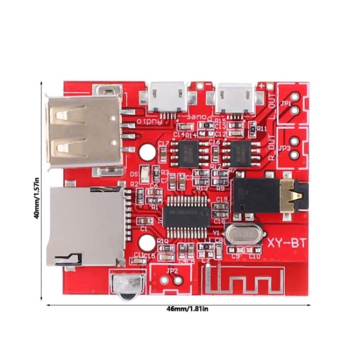 Bluetooth 4.1 MP3-Dekodierungsmodul Audio-Empfängerplatine Verlustfreier Autolautsprecherverstärker Modifizierte Platine, Bluetooth 4.1 MP3 Decoding Module (With RC Red) – Bild 4