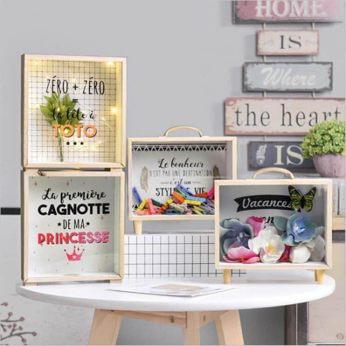 Kreative Holzkunst Frisches Sparschwein Schlafzimmer Desktop Dekoration Ornamente Kleinigkeiten Aufbewahrungsbox, Handle Wooden Storage Box - A, Handle Wooden Storage Box - B, Handle Wooden Storage Box - C, Wooden Storage Box - A, Wooden Storage Box -B – Bild 5