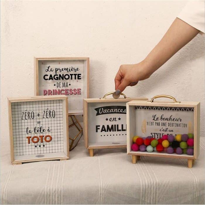 Kreative Holzkunst Frisches Sparschwein Schlafzimmer Desktop Dekoration Ornamente Kleinigkeiten Aufbewahrungsbox, Handle Wooden Storage Box - A, Handle Wooden Storage Box - B, Handle Wooden Storage Box - C, Wooden Storage Box - A, Wooden Storage Box -B – Bild 6