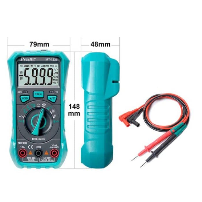 ProsKit MT-1236-C 3-5/6 True-RMS Digital Multimeter For ACA, ACV, DCA, DCV, Frequency, Cycle Duty, Diode Test – Bild 9
