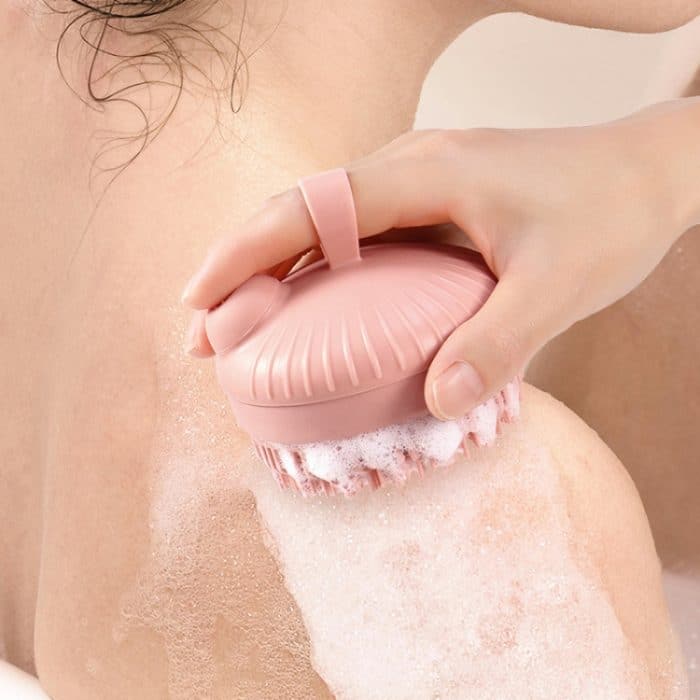 Multifunktionale Dusche Schrubben Ball Badereinigungsbürste Silikon Duschbürste, Bath Pink, Bath Gray Green, Bath Gray, Shampoo Pink, Shampoo Gray Green, Shampoo Gray – Bild 2