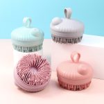 Multifunktionale Dusche Schrubben Ball Badereinigungsbürste Silikon Duschbürste, Bath Pink, Bath Gray Green, Bath Gray, Shampoo Pink, Shampoo Gray Green, Shampoo Gray – Bild 3