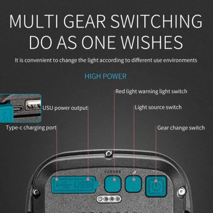 E-SMARTER W895-1 COB Tragbares wiederaufladbares Flutlicht-Arbeitslicht, Batterie nicht im Lieferumfang enthalten, W895-1 – Bild 10