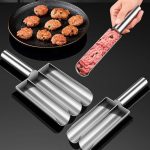 Edelstahl Frikadelle Maker Haushalt Fischbällchen Garnelen Sauce Form, Single Cylinder, Double Cylinders, Three Cylinders – Bild 2