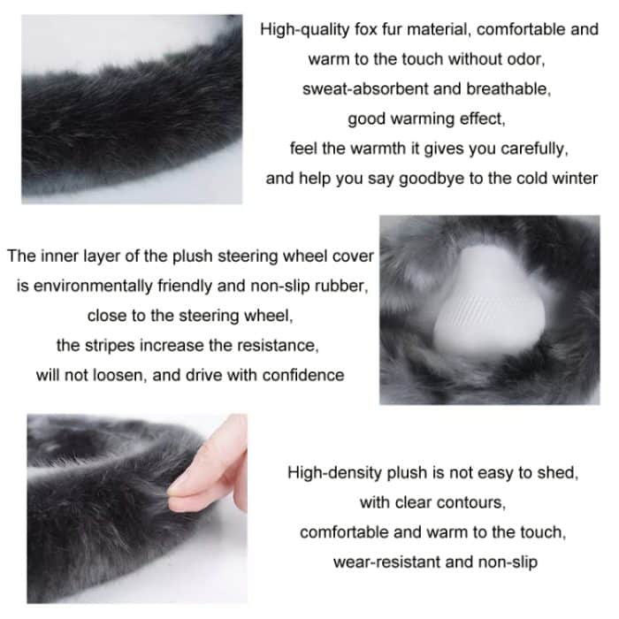 38cm Auto Lenkrad Winter Warme Kurze Plüsch Abdeckung – Bild 5