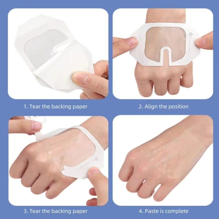 10 teile/paket Transparent Dressing Wasserdicht Klebstoff Klar Bandagen, 6x7cm – Bild 7