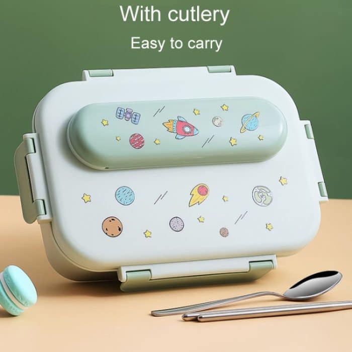 316 Edelstahl Isolierte Lunchbox Kinder Tragbare Fach Mittagessen Fall, Light Green 2 Grids, Light Green 3 Grids, Blue 2 Grids, Blue 3 Grids, Light Yellow 2 Grids, Light Yellow 3 Grids – Bild 4