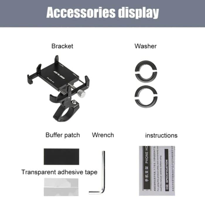 GUB PLUS21 Fahrrad Handyhalter Motorrad 360 Grad drehbare Halterung, PLUS21 – Bild 12