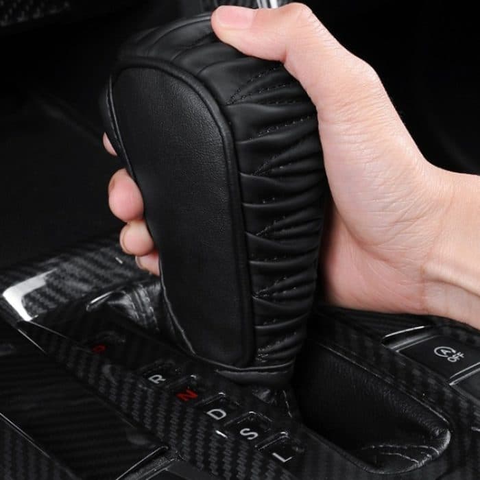 Auto Universal Leder Getriebe Hülse Atmungsaktive Schalthebel Abdeckung, T Type Black, T Type Red With Black Line, T Type Yellow, Manual Gear Black, Manual Gear Red With Black Line, Manual Gear Yellow, Automatic Gear Black... – Bild 2