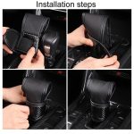 Auto Automatische Universal Perforierte Atmungsaktive Rindsleder Seite Öffnung Shift Abdeckung, A-Black, A-Wine Red, A-Brown, B-Black, B-Wine Red, B-Brown – Bild 6