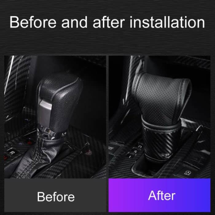 Auto Automatische Universal Perforierte Atmungsaktive Rindsleder Seite Öffnung Shift Abdeckung, A-Black, A-Wine Red, A-Brown, B-Black, B-Wine Red, B-Brown – Bild 7