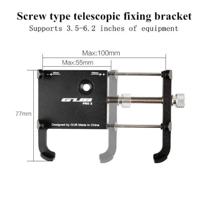 GUB PRO2 Aluminium Fahrrad-Telefonhalterung, PRO2 Bicycle Handlebar – Bild 5