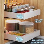 Ausziehbarer (30-46 cm) ausziehbarer Schrank-Organizer, Lagerregal, ausziehbare Schublade, 43cm White, 43cm Black, 53cm White, 53cm Black – Bild 4