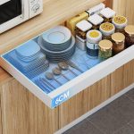 Ausziehbarer (30-46 cm) ausziehbarer Schrank-Organizer, Lagerregal, ausziehbare Schublade, 43cm White, 43cm Black, 53cm White, 53cm Black – Bild 5