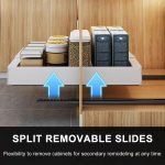 Ausziehbarer (30-46 cm) ausziehbarer Schrank-Organizer, Lagerregal, ausziehbare Schublade, 43cm White, 43cm Black, 53cm White, 53cm Black – Bild 6