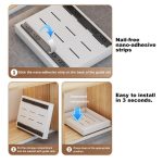 Ausziehbarer (30-46 cm) ausziehbarer Schrank-Organizer, Lagerregal, ausziehbare Schublade, 43cm White, 43cm Black, 53cm White, 53cm Black – Bild 8