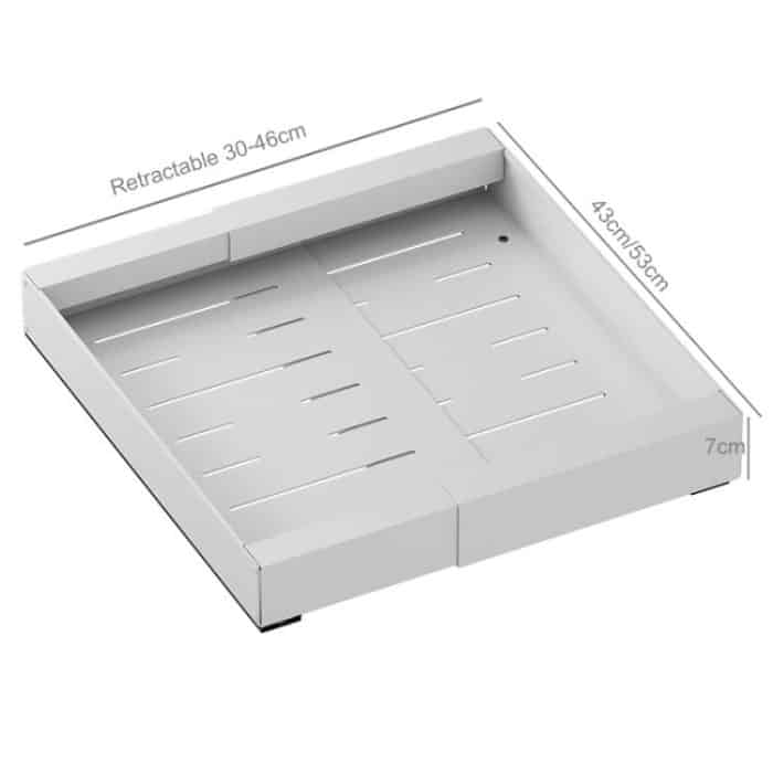 Ausziehbarer (30-46 cm) ausziehbarer Schrank-Organizer, Lagerregal, ausziehbare Schublade, 43cm White, 43cm Black, 53cm White, 53cm Black – Bild 9