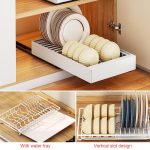 Ausziehbares, entleerbares Aufbewahrungsregal für Schüsseln, Schränke, Organizer, ausziehbare Schublade – Bild 5