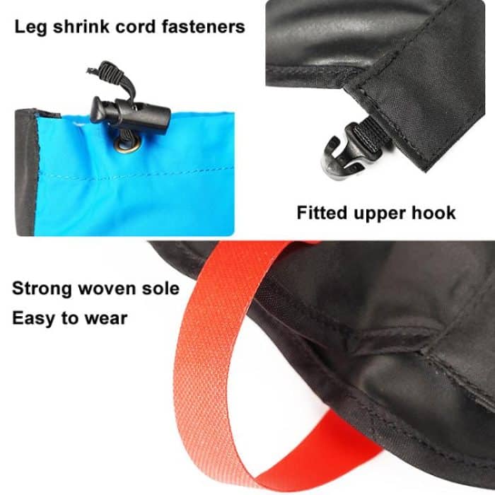 AOTU AT8913 1 Paar Kinder Reiten Skifahren wasserdichte Wadenprotektoren Outdoor Sanddichte Schuhüberzüge, Blue L, Red L, Blue Cat L, Pink Cat L, Blue Cat M – Bild 5