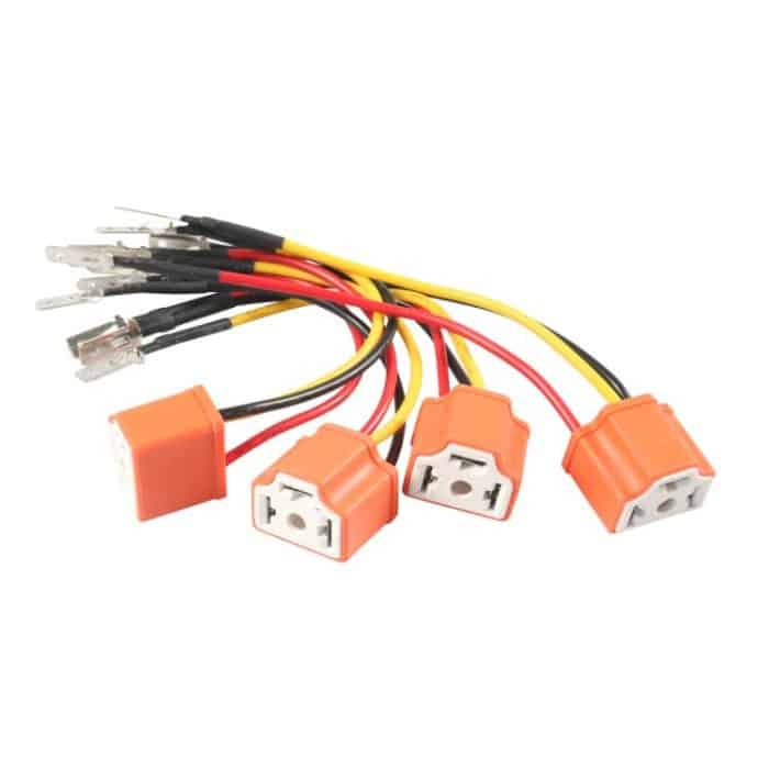 4 teile/satz Auto Scheinwerfer Kabel H4 Drei-Stecker Basis Änderung – Bild 2