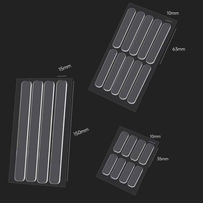 5 blätter/Pack Transparent Unsichtbare Anti-Kollision Streifen Selbst-Adhesive Pads Für Schränke Schreibtisch Ecken, 35 x 10mm, 63 x 10mm, 150 x 15mm – Bild 9