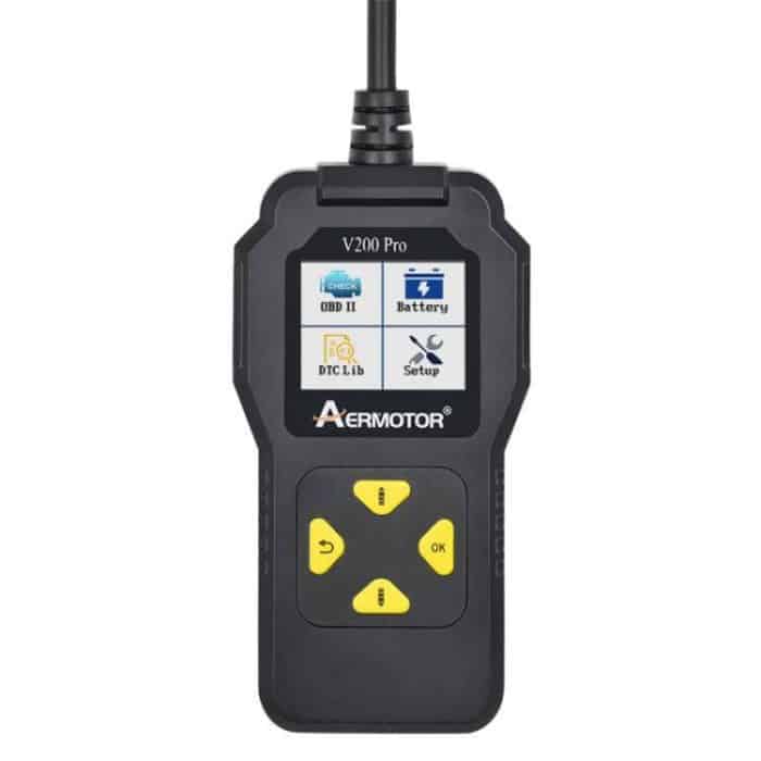 AERMOTOR V200PRO Auto-Fehlerbehebung, Motorinspektionsscanner, Auslesekarte, ELM327, Batterieinspektionswerkzeug – Bild 1