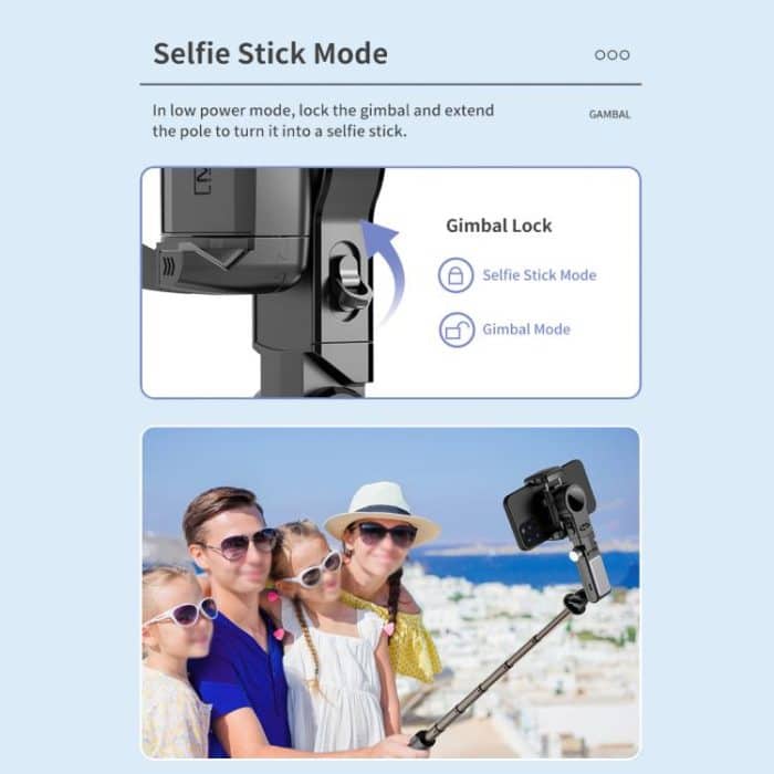 TokQi Q18 Desktop Drahtlose Fernbedienung Handheld Gimbal Stabilisator Füllen Licht Selfie Stick Stativ – Bild 7