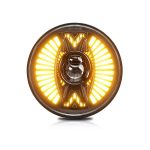 7-Zoll-Rundlinse mit fächerförmigen Angel Eye-Scheinwerfern