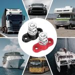12 V RV Yacht M10 Einpolige Batterieklemme, Red, Black, Red Black Pair – Bild 3