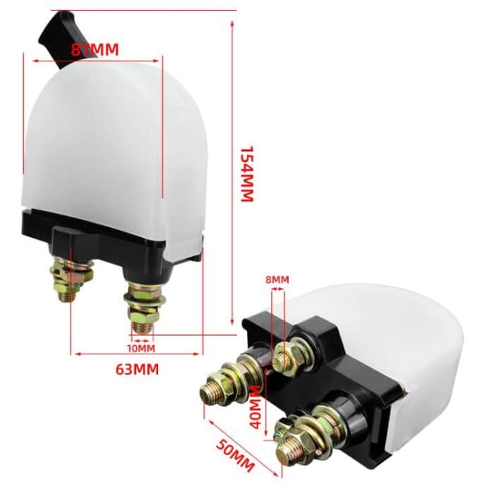RV Yacht E-108 Batterie Hochstrom Aus Hauptschalter, White, Red – Bild 7