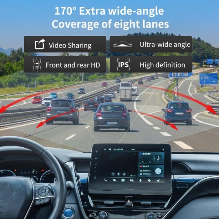 4K+1080P Fahrrekorder Dual Front- und Rückfahraufnahme WIFI Rückfahrkamera – Bild 8