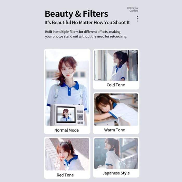 DC03H 2,4-Zoll-4K-HD-Digitalkamera mit 16-fachem Digitalzoom und elektronischer Bildstabilisierung – Bild 6