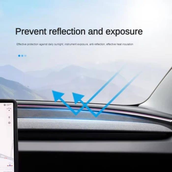 Für Tesla Modell 3 Dashboard Licht-proof Wärme-isolierende Pad Wildleder Reflektierende Pad, 1.2mm, 2.0mm – Bild 3