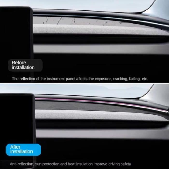 Für Tesla Modell 3 Dashboard Licht-proof Wärme-isolierende Pad Wildleder Reflektierende Pad, 1.2mm, 2.0mm – Bild 7