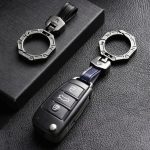 Hallmo Business Schlüsselanhänger aus Zinklegierung, Rindsleder, Anti-Verlust-Anhänger – Bild 8