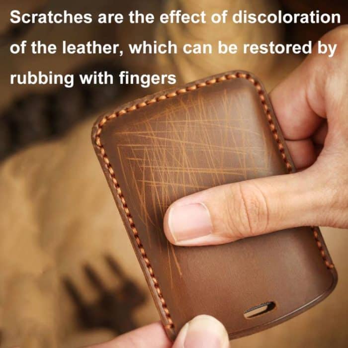 Hallmo Für Peugeot Django 150 Motorrad Natürliche Rindsleder Schlüssel Schutzhülle – Bild 3