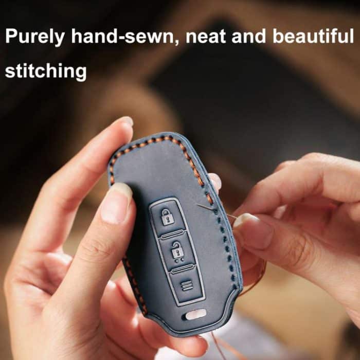 Hallmo Für Peugeot Django 150 Motorrad Natürliche Rindsleder Schlüssel Schutzhülle – Bild 4