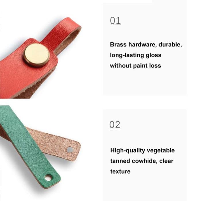 Hallmo Universal-Schlüsselanhänger aus Rindsleder, handgefertigt, Schlüsselband, Auto-Fernbedienungsanhänger – Bild 3