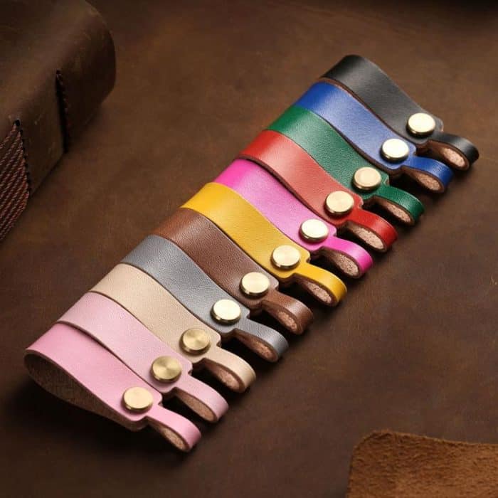 Hallmo Universal-Schlüsselanhänger aus Rindsleder, handgefertigt, Schlüsselband, Auto-Fernbedienungsanhänger – Bild 5