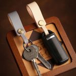 Hallmo Universal-Schlüsselanhänger aus Rindsleder, handgefertigt, Schlüsselband, Auto-Fernbedienungsanhänger – Bild 6