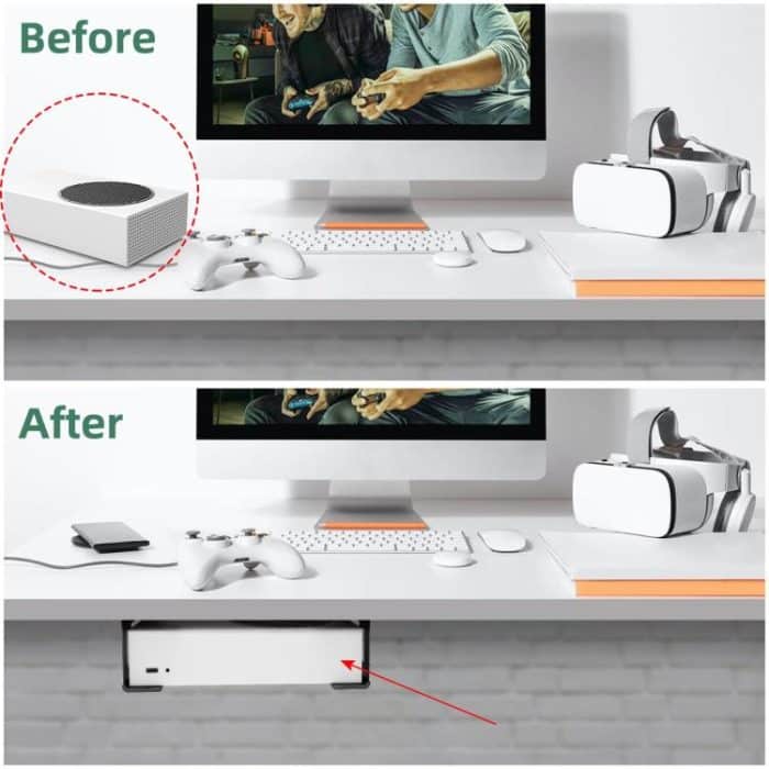 Für Xbox One S/X, Xbox 360 Untertisch-Aufbewahrungsständer – Bild 2